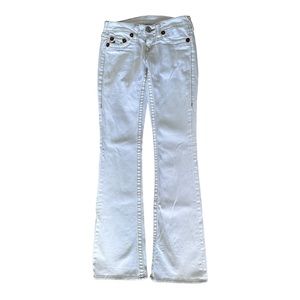 True Religion Bell Bottom White Jeans